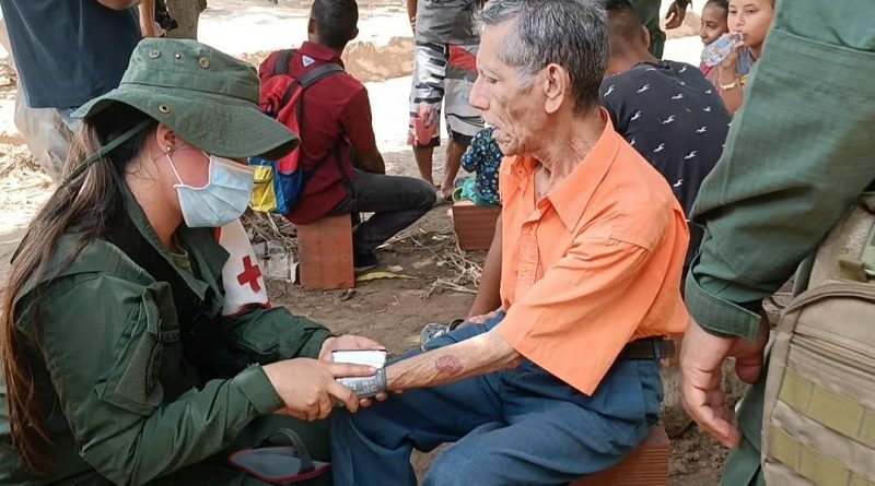FANB brindan atención médica a familias afectadas en Las Tejerías