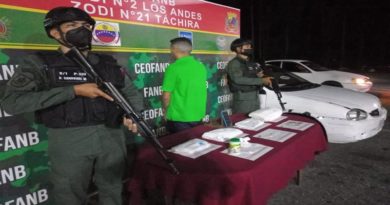 Detenida persona asociada a grupos TANCOL en Táchira﻿