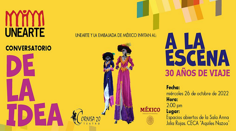 Unearte y embajada de México presentan conversatorio "De la Idea a la Escena, 30 años de Viaje"
