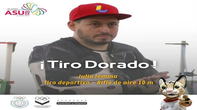 Julio César Iemma conquista medalla de oro en final de rifle en Juegos Suramericanos Asunción 2022