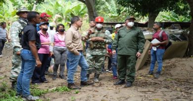 Atienden familias afectadas por las lluvias en sector Las Rosas de Las Tejerías