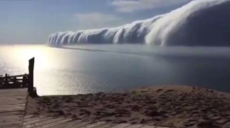 Fenómeno de “Nube rollo” deja atónitos a habitantes de Michigan en EE.UU.