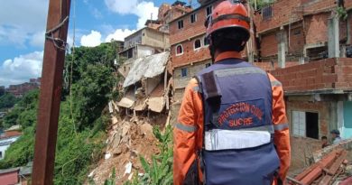 Autoridades atienden contingencia en Petare tras derrumbe por lluvias este domingo