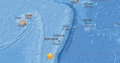 Terremoto de magnitud 7 sacude aguas entre Fiyi y Tonga