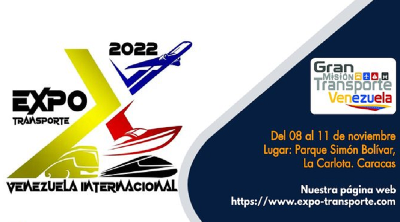 Expo Transporte Venezuela Internacional 2022 comenzará 8 de diciembre