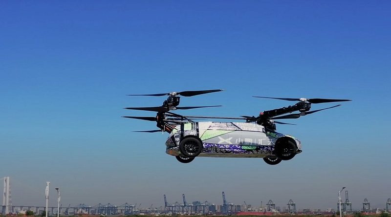 Compañía china lanza su último modelo de carro volador eléctrico