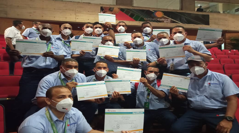 Trabajadores de Corpoelec recibieron certificación de saberes del Inces
