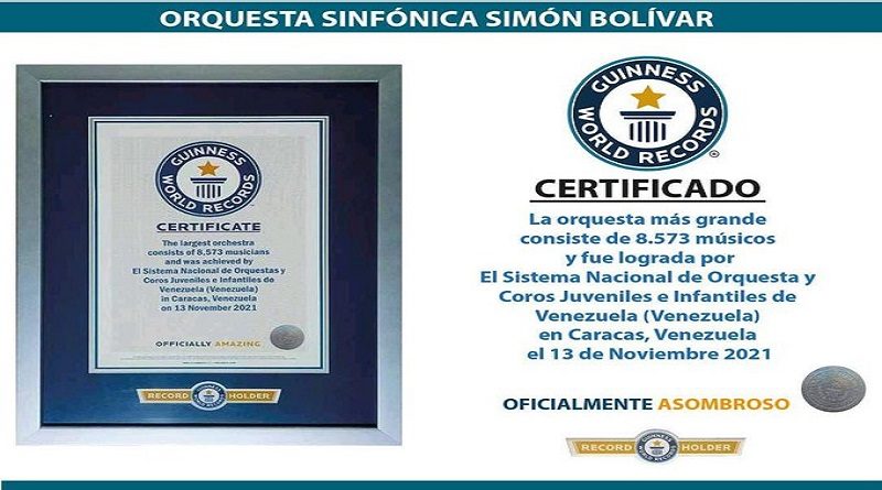 Venezuela, celebra un año del récord Guinness de la orquesta más grande del mundo
