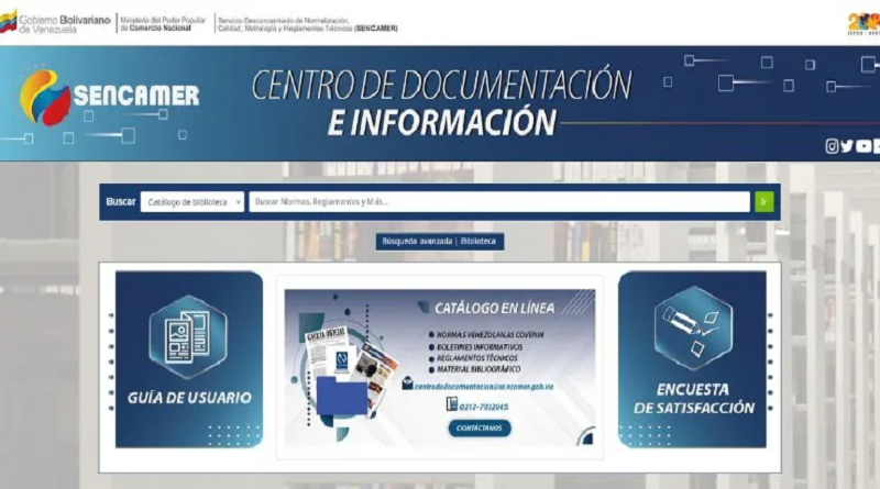 Sencamer habilita catálogo en línea de Normas Covenin y reglamentos técnicos
