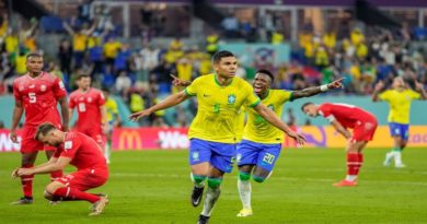 Brasil avanza a octavos de final del Mundial tras vencer 1-0 a Suiza
