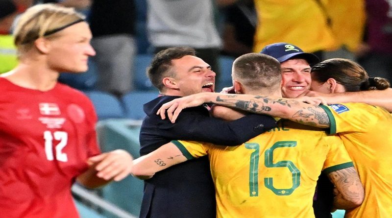 Australia en los octavos de final del Mundial tras eliminar a Dinamarca