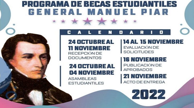 Más de 400 estudiantes serán favorecidos con plan de becas «General Manuel Carlos Piar»