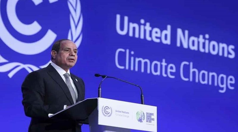 Presidente egipcio demanda medidas contra el cambio climático