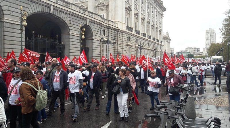 Sindicatos salen a las calles de Madrid para exigir subidas salariales por la inflación