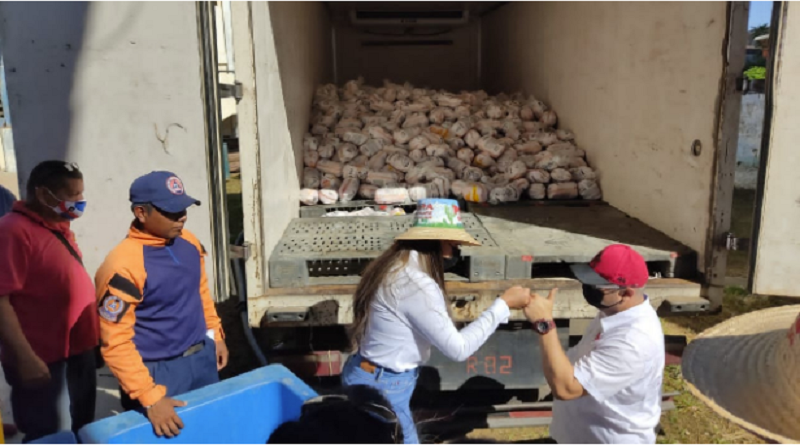 Gobierno Bolivariano distribuye alimentos en refugios del municipio La Guajira estado Zulia