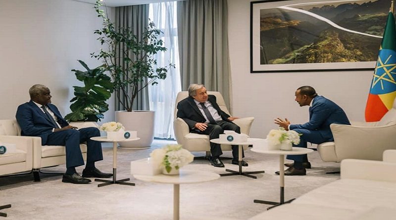 Primer ministro de Etiopía recibe a secretario general de la ONU