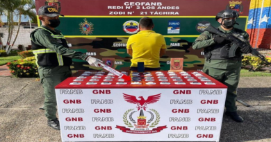 FANB detuvo a siete sujetos por delitos de narcotráfico en Zulia y Táchira