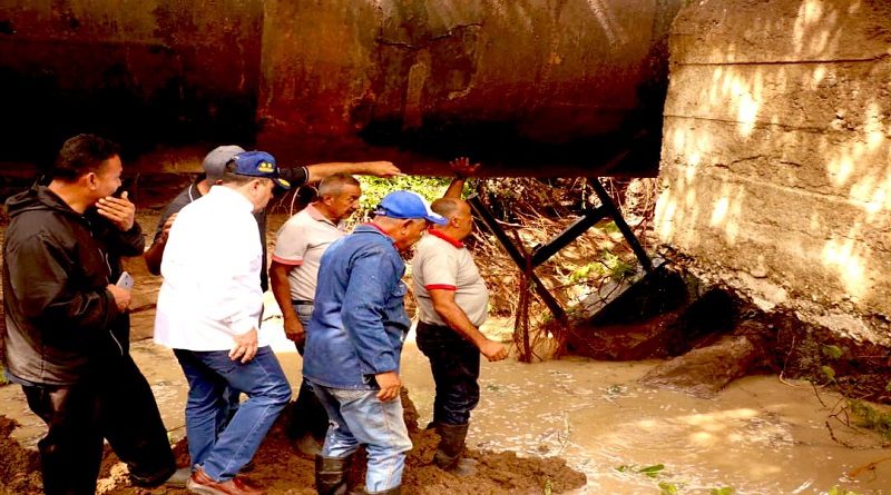 Supervisan trabajos de rehabilitación para solventar avería presentada en el sistema Tuy III