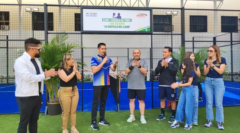 Inaugurado club y escuela de Padel «Luis Ascanio, la Centella del Llano»