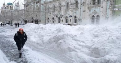 Moscú registra aumento de nevadas del promedio mensual