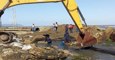 Instalan 120 metros de tubería submarina de aguas servidas en Higuerote
