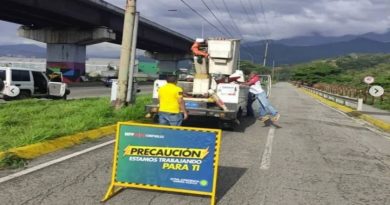 Realizan trabajos de iluminación en la intercomunal Guarenas-Guatire