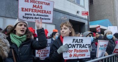 Continúa por segundo día huelga de enfermeras en Nueva York