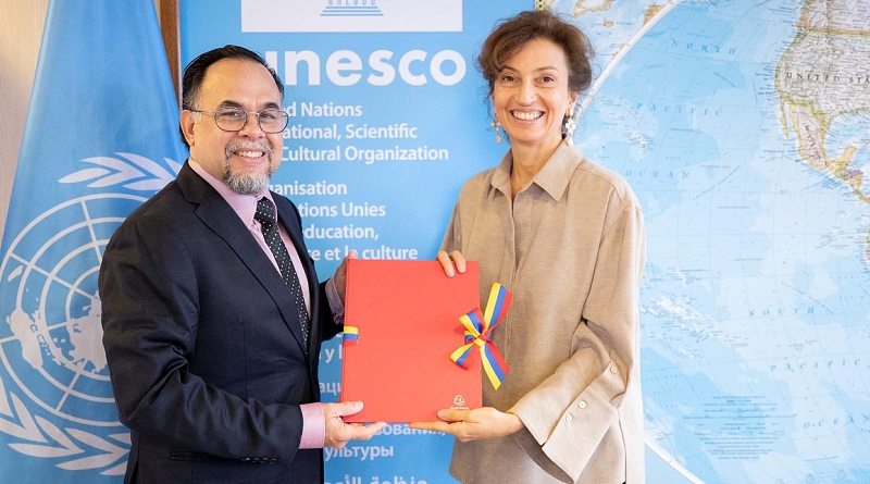 Embajador venezolano Rodulfo Pérez presenta credenciales ante la UNESCO