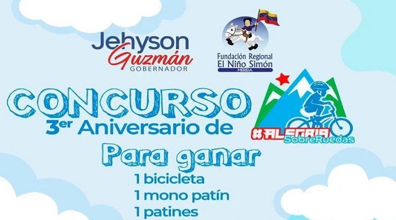 Plan Alegría Sobre Ruedas de Mérida lanza concurso para niños