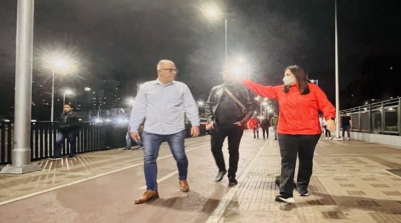 Inspeccionan trabajos de optimización de los espacios en la avenida Bolívar