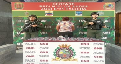 Capturan a integrante del grupo Tancol con carga de droga en Táchira