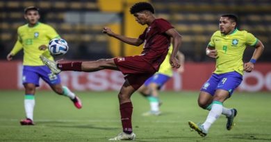 Venezuela cae goleada ante Brasil en Sudamericano Sub-20
