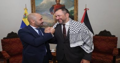 Canciller Yván Gil se reúne con su homólogo de Palestina para intercambiar experiencias y acciones