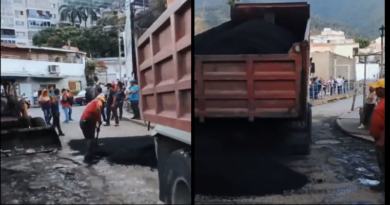 Asfaltan vialidad de comunidad de Chapellín en parroquia El Recreo de Caracas