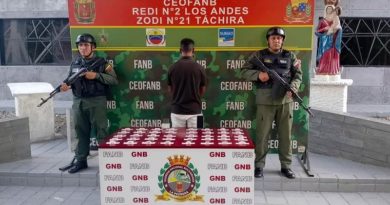 Capturan a ciudadano que transportaban presunta carga de droga en Táchira