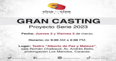 Villa del Cine realiza casting para proyecto "Serie 2023"