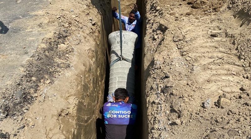Reemplazan más de 35 metros lineales de colectores de aguas servidas en Cagua