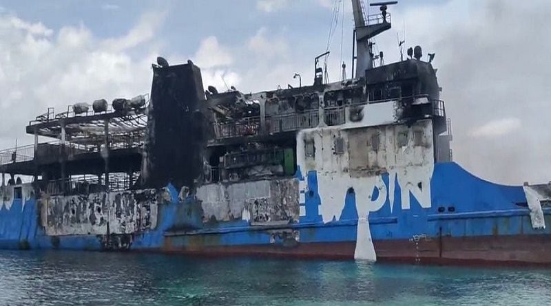 Registran más de 25 fallecidos por incendio de ferry en Filipinas
