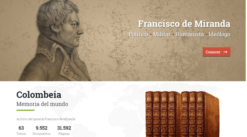 Lanzan nueva página web sobre la obra de Francisco de Miranda