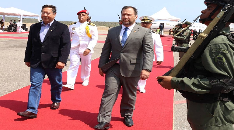 Arriba a Venezuela el presidente del Estado plurinacional de Bolivia Luis Arce