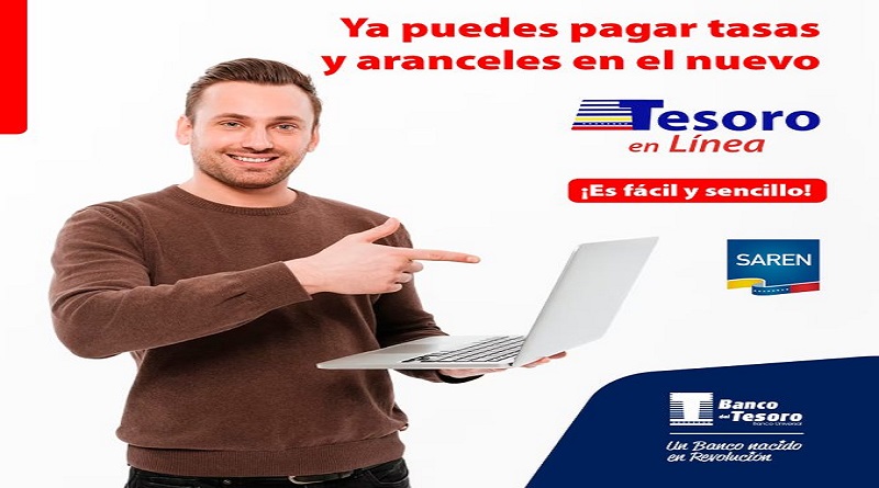 Banco del Tesoro amplía plataforma tecnológica para cancelar aranceles del Saren