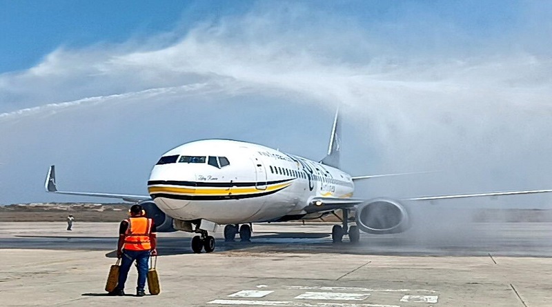 Arriba a Margarita vuelo chárter de la aerolínea Rutaca