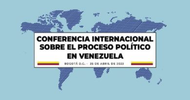 Conferencia Internacional en Bogotá reunirá sólo a países invitados