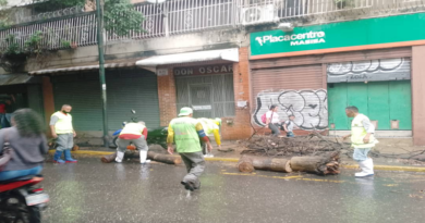 Autoridades se despliegan en Caracas ante las fuertes lluvias