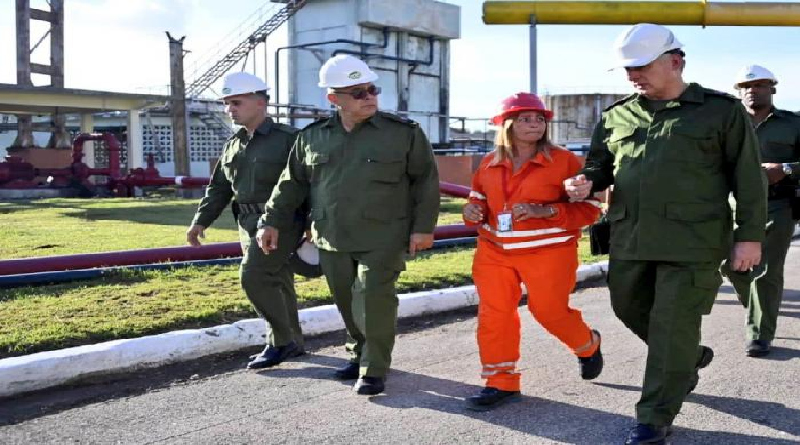 Presidente de Cuba participa en Ejercicios prácticos del Meteoro 2023