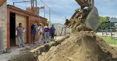 Continuá mejoramiento del servicio de aguas servidas en Cagua