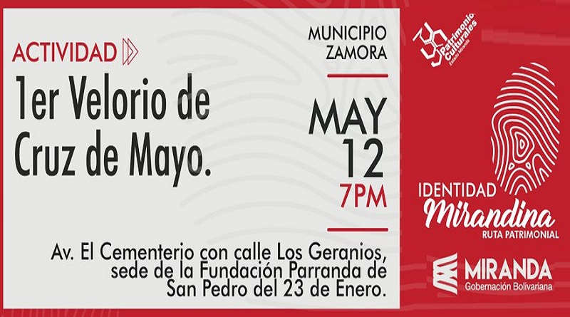 Municipios de Miranda celebran Velorio de la Cruz de Mayo desde este viernes