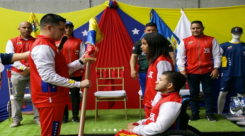 Abanderada delegación venezolana a V juegos Parapanamericanos Juveniles Bogotá 2023