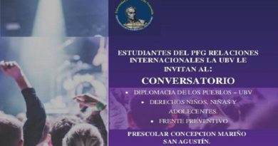 UBV invita a Conversatorio sobre Diplomacia de los Pueblos en San Agustín