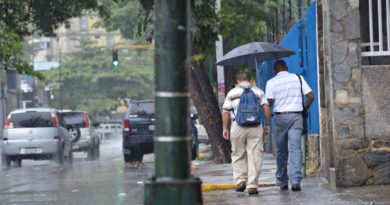 Inameh pronostica lluvias de intensidad variable en gran parte del país